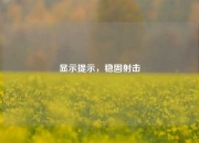 显示提示，稳固射击