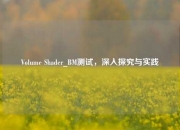 Volume Shader_BM测试，深入探究与实践