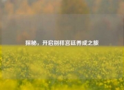 探秘，开启别样宫廷养成之旅