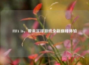 FIFA 16,带来足球游戏全新巅峰体验