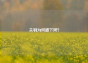 关羽为何遭下架？