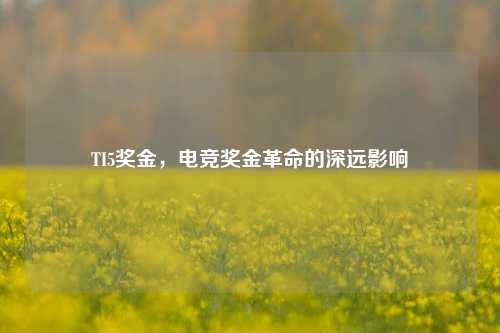 TI5奖金，电竞奖金革命的深远影响