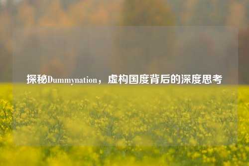 探秘Dummynation,虚构国度背后的深度思考